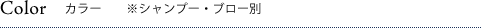 Color　カラー　シャンプー・ブロー別